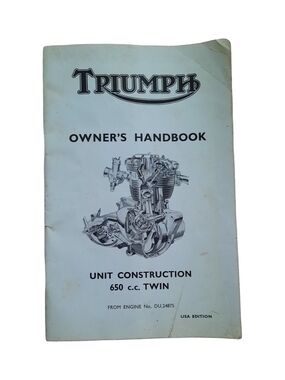Triumph Owner's Manual – Blue and Black Illustration